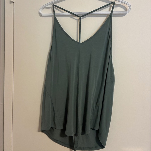 Lululemon Modal-Silk Yoga Tank Top / Tidewater Teal / Sz 10 - Picture 5 of 7